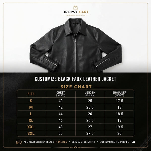 Close-up of the realistic, textured grain of a black faux leather jacket sleeve showcasing high-quality material.
